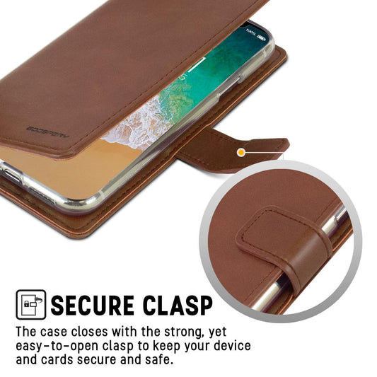 iPhone 17 Pro Max Brown Fold Case - Premium Leather-Look Stand Case | Everest Communications