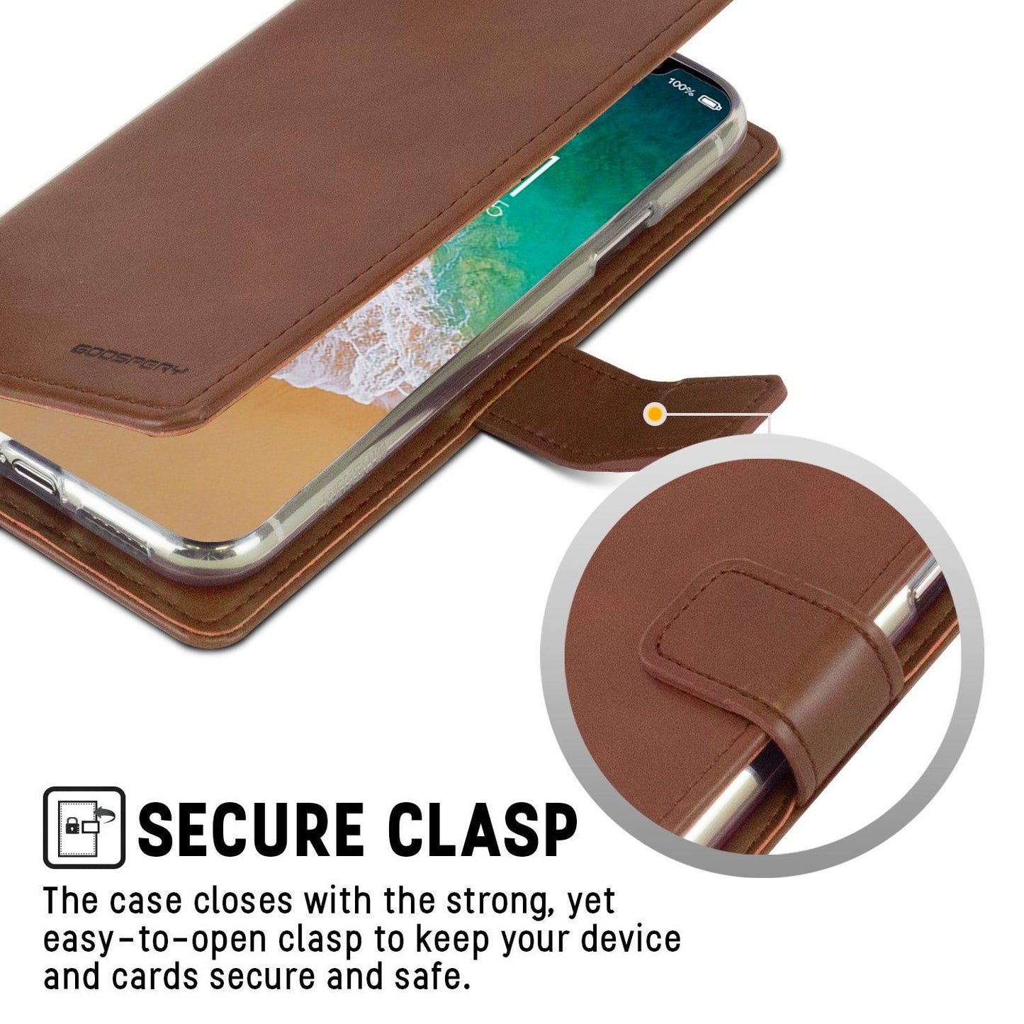 iPhone 17 Pro Max Brown Fold Case - Premium Leather-Look Stand Case | Everest Communications