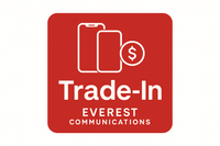Red Trade-In badge with Everest Communications branding